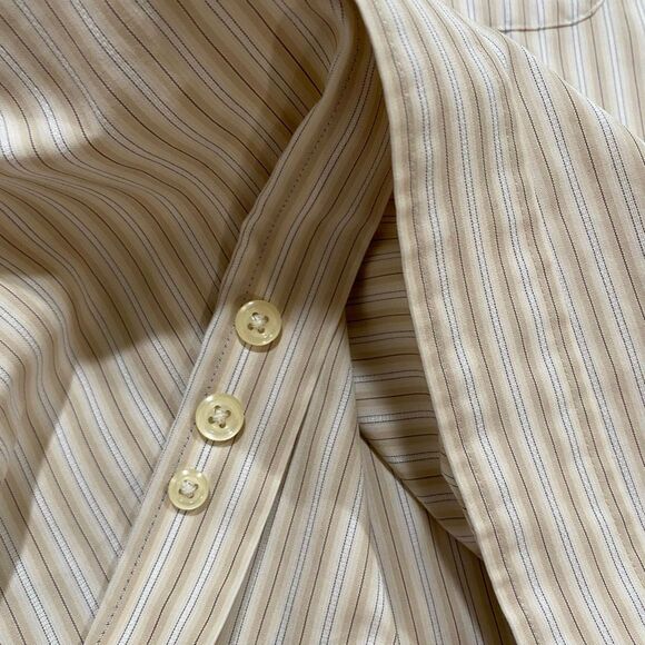 Joseph & Feiss Men’s XL Non-Iron Striped Dress Shirt | Long Sleeve Button-Up - Picture 4 of 6